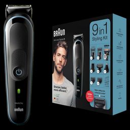 BRAUN MGK5380 9-in-1 Rechargeable Cordless Grooming Kit for Face, Hair, Ear, Nose & Body for Men (100mins Runtime, Quick Charging, Black)-15