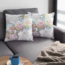ambbi collections Multicolor Satin Floral 16x16 inches Cushion Covers (Pack of 2)-picture-38