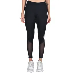 Muscle Torque Gym/yoga High Waist Half Mesh On Bottom Tight - Black-picture-19