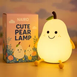 Kids LED Pear Lamp – Soothing Glow, Safe Silicone Material, Fun & Portable Light Night Lamp-33