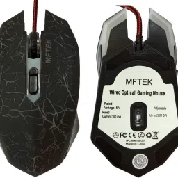 MFTEK LED,laser, soundless, gaming mouse Wired Ambidextrous LaserGaming Mouse image 3