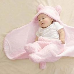 Solid Crib Hooded Baby Blanket for AC Room-image-47