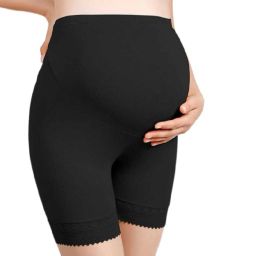 Solid Women Black Regular Shorts-image-1