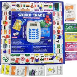 World Trade, Property Trading Game - Electronic Banking With Swipe Machine Board Game Accessories-image-1