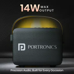 Portronics Resonate 14W Potable Bluetooth Speaker With LED Sunset Projection Lights,BT 5.3V 14 W Bluetooth Speaker image 3