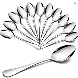 Stainless Steel Spoons Set of 12, Dinner Spoon Length 16 cm, for Mirror Polished Stainless Steel Dessert Spoon, Table Spoon, Sugar Spoon, Tea Spoon, Coffee Spoon, Cream Spoon Set-image-37