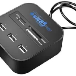 SarvoTeleweb All in One USB Hub Combo 3 ports and 2.0 for Pen drives Card Reader Card Reader-36