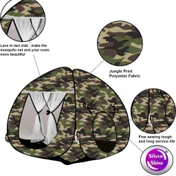 silver shine Jungle Printed Play house foldable kids Play Tent for Boys & Girls image 2