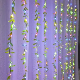 200 LEDs 3 m Multicolor Flickering, Steady Leaf Rice Lights-0
