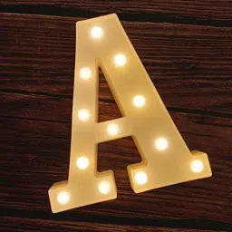 Marquee Alphabet Shaped Light For Home Party Decoration (A) - White , Pack of 1 Night Lamp-picture-21