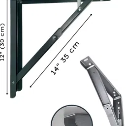 Foldable Shelf Bracket 1.2mm SS Table Support Rack for Wall Mount Heavy-Duty 12X12 Shelf Bracket-17