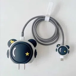 MLK Charger Cover for iPhone 18W-20W Charger, 3D Cartoon Design Astronaut Cable Protector-image-58