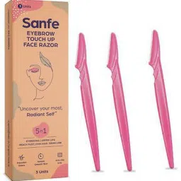 Eyebrow touch up Hair Removing Face Razor for women - Pack of 3 | Reusable | Instant & Painless Hair Removal |Suitable for Eyebrow, Upper lip, Chin | Peach Fuzz | Stainless Steel Blade & Firm Grip, Women-image-15