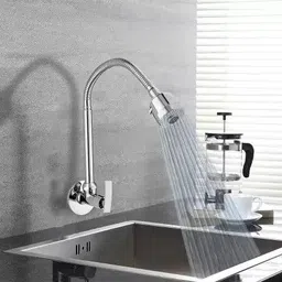 spazio Brass Pulse Kitchen Spout Flexible Sink with Spout Rain Spray and Flange Spout PULSE SINK COCK Pillar Tap Faucet-picture-15