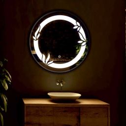 21x21 Inch LED Wall Mirror Glass with Touch Sensor Lights for Home Decor HD50 Bathroom Mirror-7