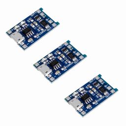 TP4056 Micro USB 5V 1A 18650 Lithium Battery Charger Module Charging Board With Protection (Pack of 3) Micro Controller Board Electronic Hobby Kit-image-31