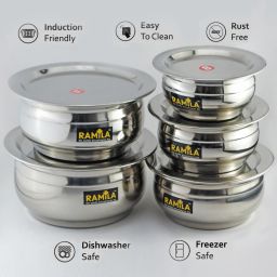 Stainless Steel Serving Bowl Steel Bowl With Lid-17