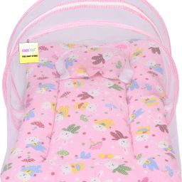 Polyester Infants Washable New Born Baby Boys & Baby Girs Bedding Mosquito Net Bed With Soft Pillow Mosquito Net-3