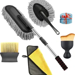 5pcs Car Duster with Long Handle Scratch & Lint Free Cleaning Brush car Cloth Microfibre Wet and Dry Brush-picture-19