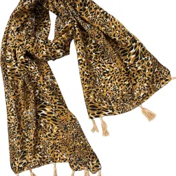 Floral Print Polycotton Women Multicolor Stole-image-58