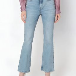 Women Boot-Leg Mid Rise Light Blue Jeans-image-28