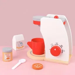 happy hues Wooden Coffee Machine Toy Set with Acessories-picture-0