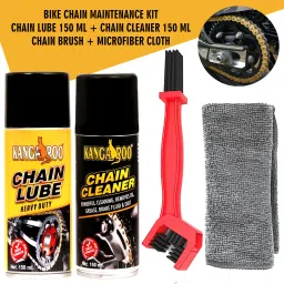 Chain Lube and Chain Cleaner 150 ml Each With Chain Cleaning Brush | Microfiber Cloth | Bike Care and Maintenance Kit Chain Oil-26