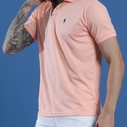 Men Solid Polo Neck Polyester Multicolor T-Shirt-picture-3