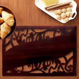 the home co. Wave Cut Multicolor (11 X 15 ) MDF Wood 1Pc Table Placemats-picture-32