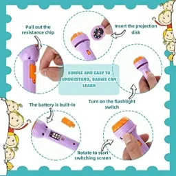 jac 3 Slides 24 Patterns Projector Torch for Kids image 2