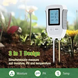 verilux Professional 5 in 1 Soil Meter for Moisture PH Temp Light Soil Test Kit image 2
