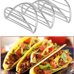 Premium Stainless Steel (SS)-Taco Holder Stand – Stylish and Durable Taco Shell Taco Holder Serving Set-image-40