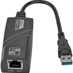 VOOCME Network Wired Cable, USB 3.0 to Ethernet Adapter Gigabit RJ45 LAN Converter -Speed Upto 10/100 Mbps Laptop Accessory-27