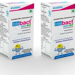 INTEBACT INSTA 2BN CFU|Probiotics Supplement for Gut Health - 6 Sachets Vanilla Flavour Granules-image-21