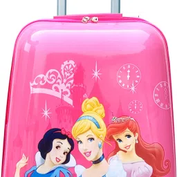 Small Cabin Suitcase (45 cm) 4 Wheels - Square Shape ( BARBIE ) 18 Inch (45 cm ) Hard Side Water Proof Polycarbonate 360 A^ Rotating Exclusive Printed Pattern Fashionable Smart School Bag For Kids Comfortable And Ergonomic Handle Carry Luggage Bag For Children 4 Single Spinner Wheel trolley Bag For Boy Girls For Travel Tourist Cabin Luggageâs Bag - Pink-0