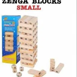 white popcorn Mini Jenga Wooden Blocks Building Tumbling Tower Game For Kids-picture-18