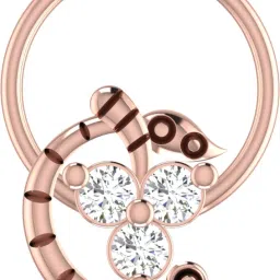 avsar Aboli 14kt Cubic Zirconia Rose Gold Nose Wire-image-9