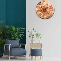 olive tree Flowers 15 Inches Classic Wooden Clock-picture-2