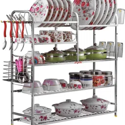 avail Utensil Kitchen Rack Creative In Innovation 5-Tier Multipurpose Kitchen Storage Shelves (31 x30 Inch) Steel-picture-18