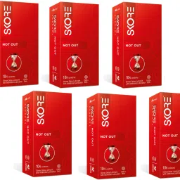 Not Out Coloured with Extra Lubrication Not Out Condom (10s x 6 = 60 Condoms) Condom-22