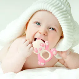 guchigu Panda Shape Food Grade Silicone Baby Chew Toys Teethers Soothers Pacifier for Babies (BT90-04C) Teether image 5