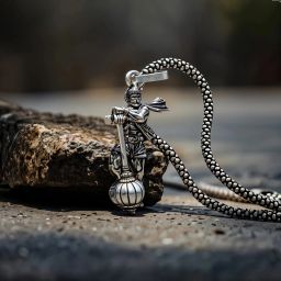 Lord hanuman Lockets | Lockets For Men Sterling Silver Stainless Steel Pendant Set-image-26
