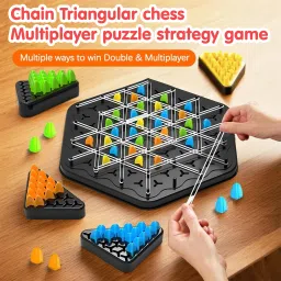 kidology Chain Triangle Chess Game – Triggle Rubber Band Game for Kids & Adults image 3