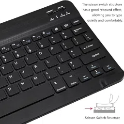 Proelite Ultra-Slim Bluetooth Keyboard Upto 13 inch Portable Mini Wireless Rechargeable Bluetooth Standard Tablet Keyboard Compatible with Tablet image 4
