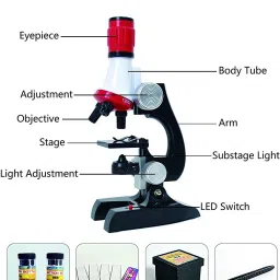 Microscope Educational Toy Microscope for Kids Learning Gadgets Science Kit-7
