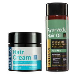 Ustraa Men Ayurvedic Hair Oil & Hair Cream Combo-23