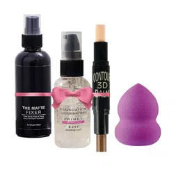 CIVAKI Set Of 4 Waterproof Primer - 50ml With Fixer - 100 ml, Contour Stick & Blender image 1