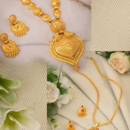 ASMITTA JEWELLERY Set Of 2 Gold-Plated Stone-Studded & Pearl Beaded Jewellery Set-46