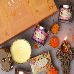 OHRIA AYURVEDA 4Pcs Turmeric & Saffron Face Wash-Cream-Face Pack & Bathing Bar-1