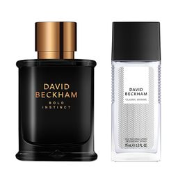 DAVID BECKHAM Men Bold Instinct Eau De Toilette & Classic Homme Deodorant Spray-75ml Each-8